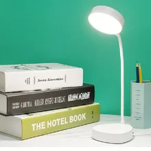 Lampe de lecture tactile à trois vitesses, chargeur USB, prise de courant, Protection des yeux, blanc chaud, lumière de Table pour étudiants