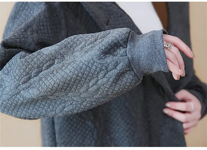 Большие размеры 5XL зимняя куртка женская одежда повседневные Утепленные Пальто с капюшоном свободные однобортные хлопковые длинные пальто f1693