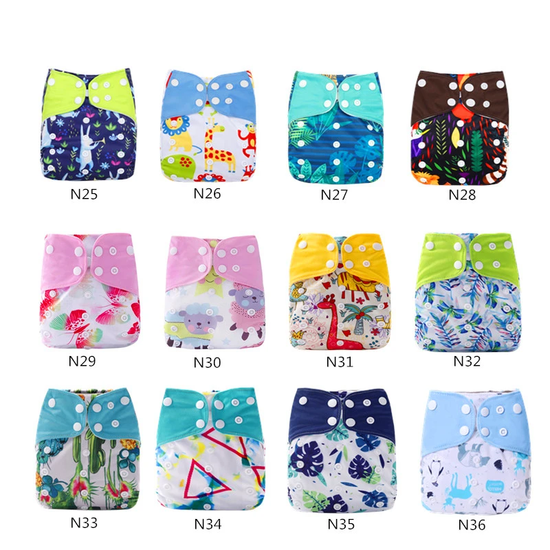 [simfamily]12pcs/set Washable Cloth Diaper Cover Adjustable Nappy Reusable Cloth Diapers Available 0-3years 3-15kg baby