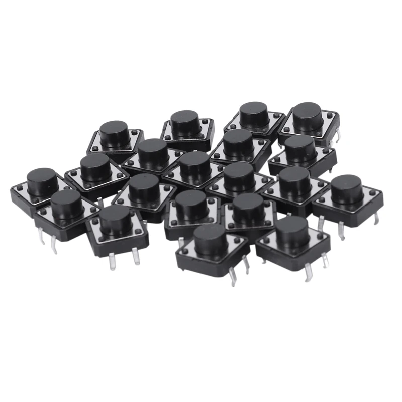 

20 Pcs 12x12x7mm PCB Momentary Tact Push Button Switch 4 Pin DIP