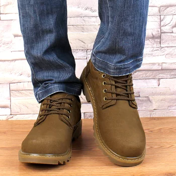 

BVNOBET High Quality Leather Men Shoes Work Safety Casual Shoes Thick bottom Oxfords Loafers Big Size 37-47 sepatu kulit pria