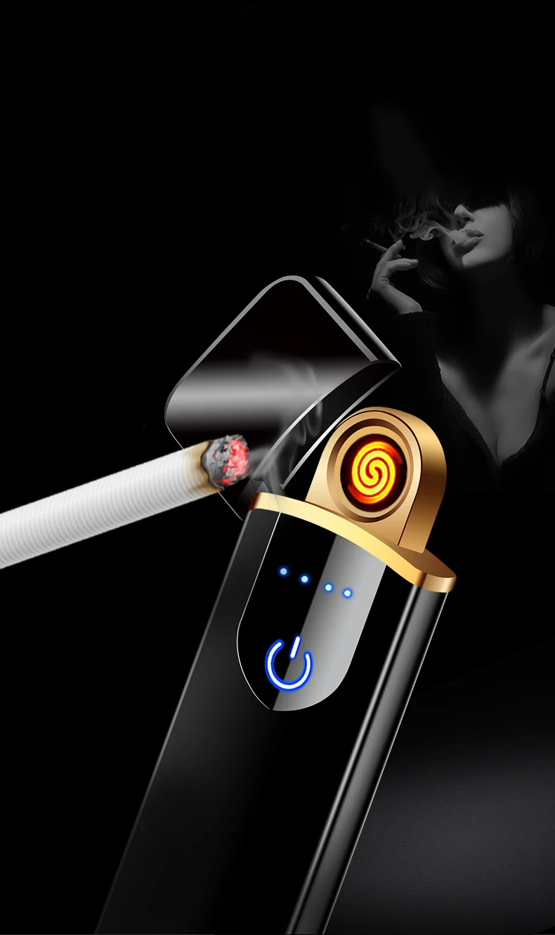 Модная Индукционная ветровка AI USB Elctronic перезаряжаемая зажигалка, Классическая Зажигалка для мужчин, для курения, Zapalniczka