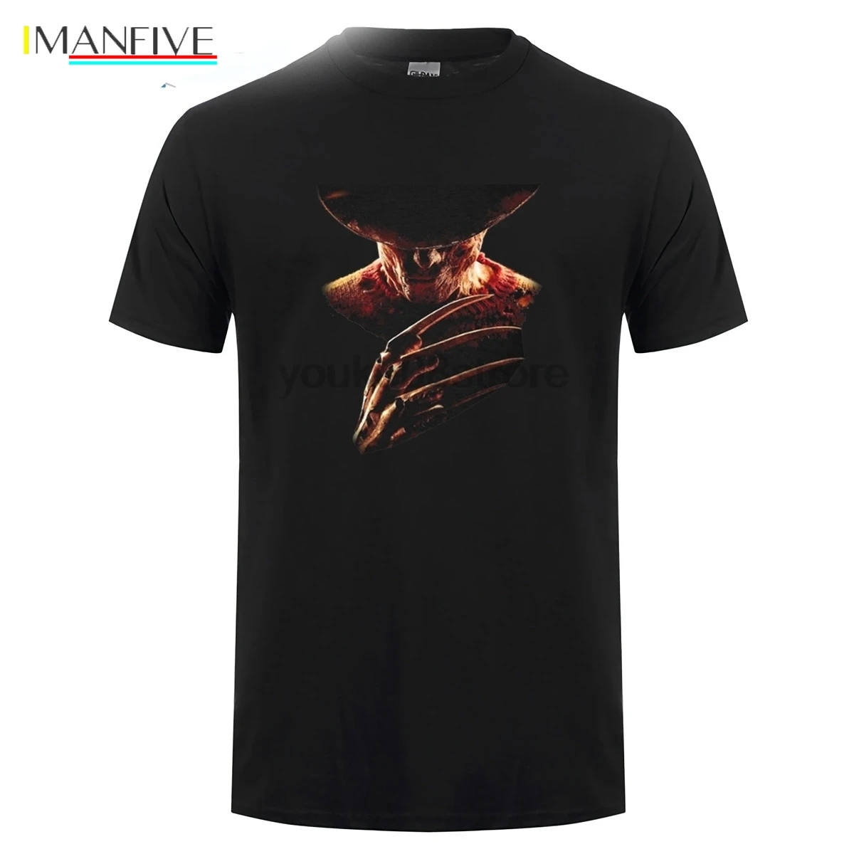 

IMANFIVE A Nightmare On Elm Street T-Shirt Freddy Krueger Men and Women Tee Euro Usa SizeS-XXXL