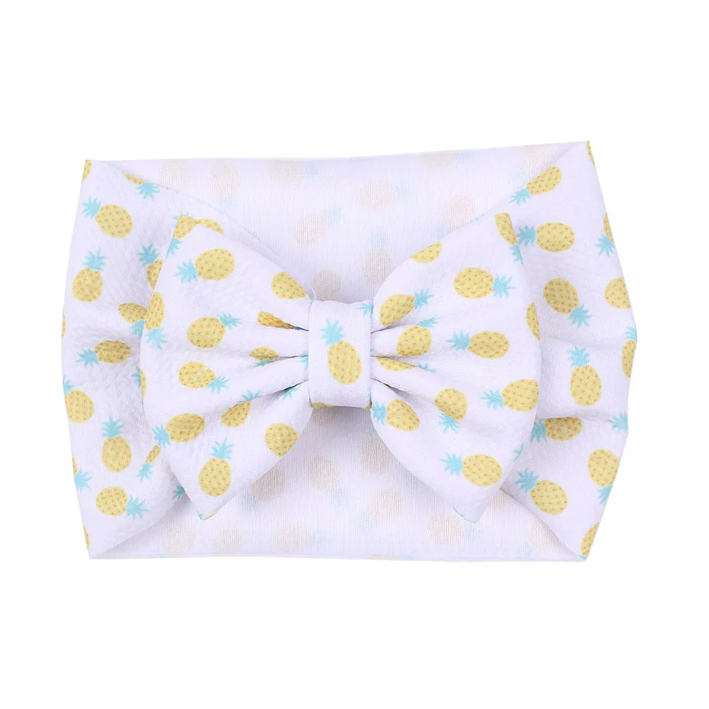 1pcs Flower Boutique Headband 5" Soft Elastic Hair Bows Headwrap Kids Hair Accessories Mujer Bandeau Bebe Fille 33 Colors - Цвет: 22