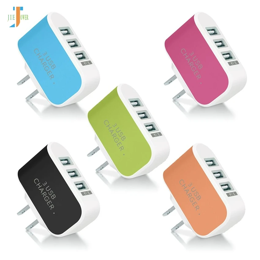 100 шт./партия, Трехместный 3USB порта, 3,1 А, USB, AC, EU/US, настенное зарядное устройство, домашняя вилка для samsung, для Iphone 7, 6, 5