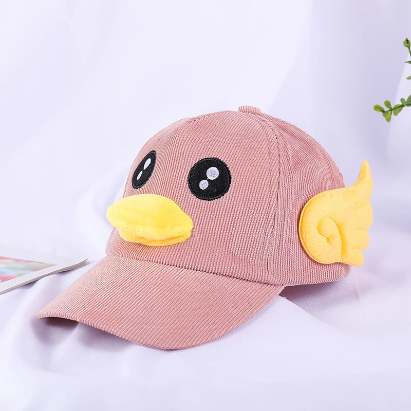 Baby hat Autumn and winter new children's hat corduroy thick cartoon baseball caps boys and girls baby cap kids snapback beanies