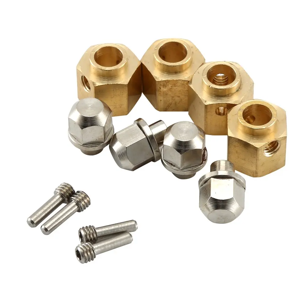 

Brass Hex Wheel Hub 5mm/8.5mm/10mm High Simulation Model Crawler Car Upgrade Accessory For Traxxas TRX-4 RC Car