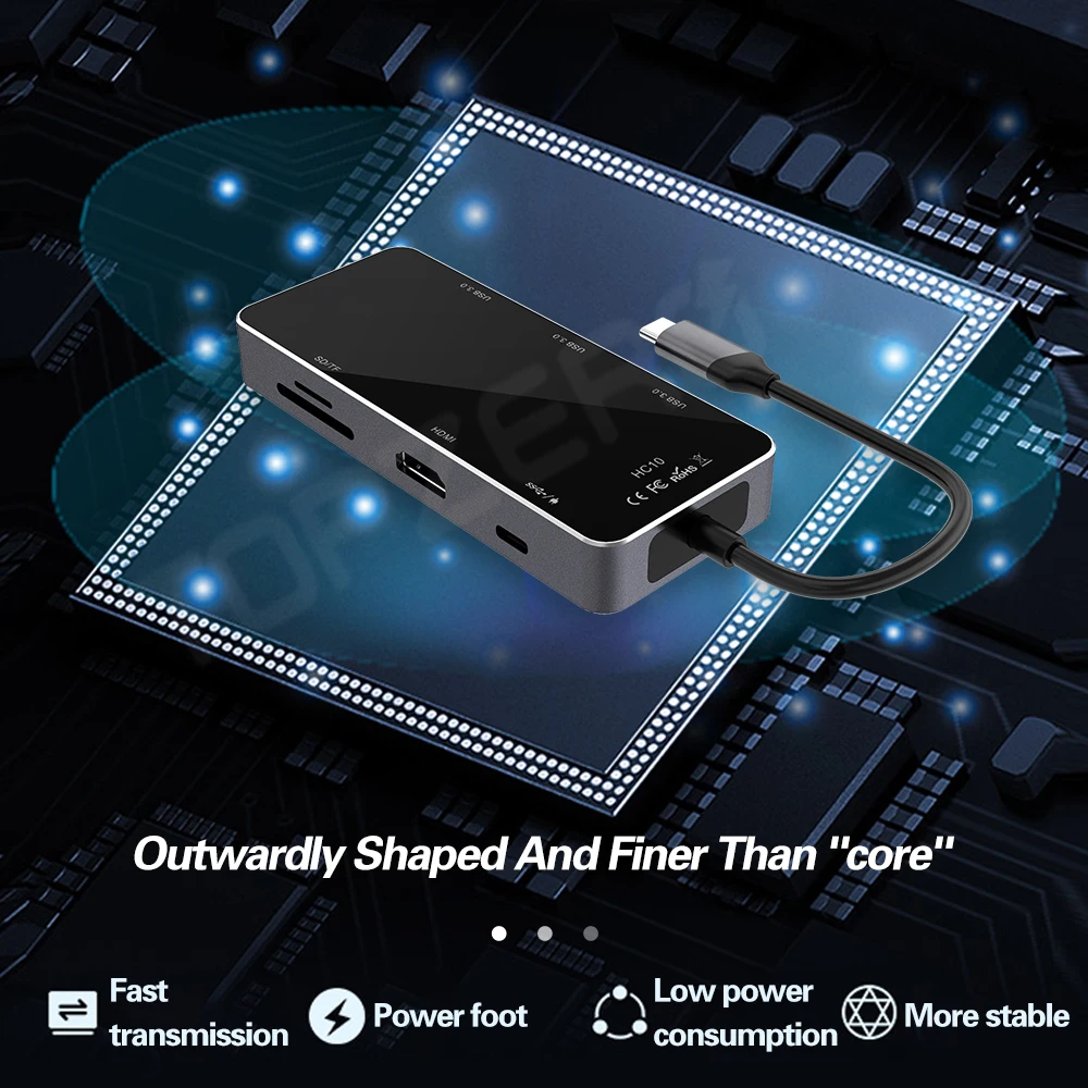 USB 3,0 разветвитель док-станция HDMI адаптер SD TF кард-ридер 7 в 1 несколько usb-портов расширитель для ПК ноутбука 5 Гбит/с usb 3,0 концентратор