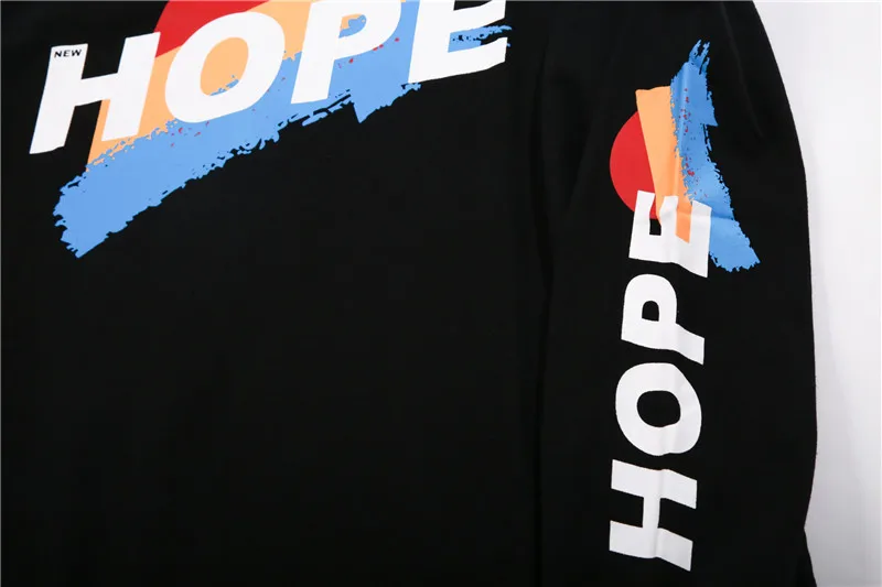 Футболка в стиле хип-хоп с надписью Dark Icon Hope, уличная модная футболка с длинным рукавом и круглым вырезом для мужчин и женщин, хлопковые футболки