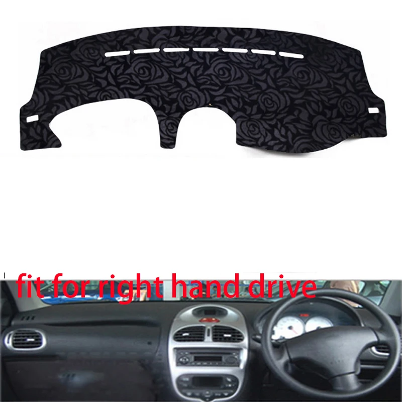 Розовый узор для peugeot 206 2004 2005 2006-2008 крышка приборной панели наклейки для автомобиля декоративные аксессуары для автомобиля интерьерные наклейки для автомобиля