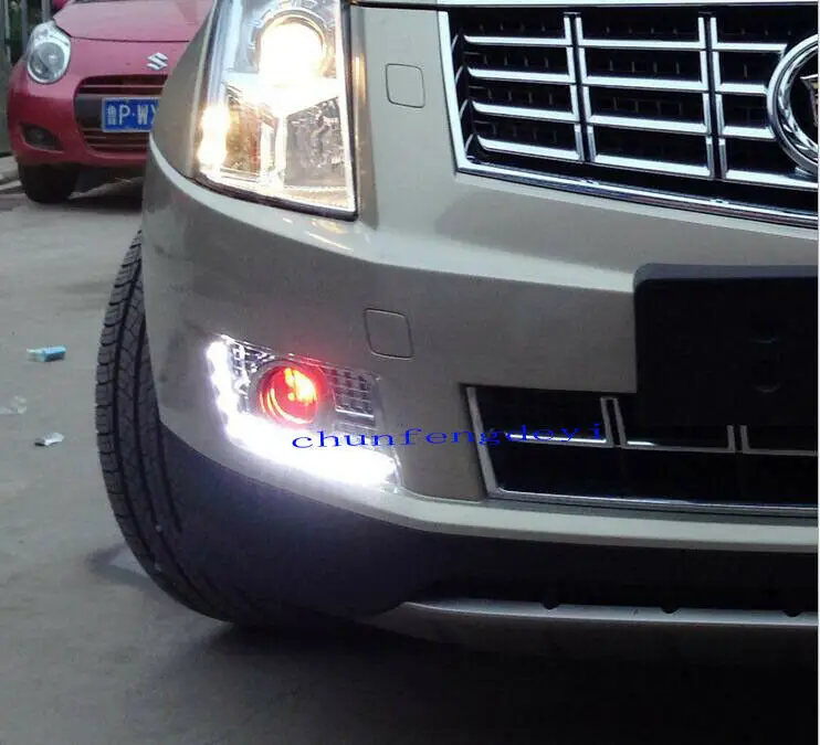 2 шт. Светодиодный дневной ходовой свет Автомобильные аксессуары для Cadillac SRX SUV DRL Fog 2010 2011 2012