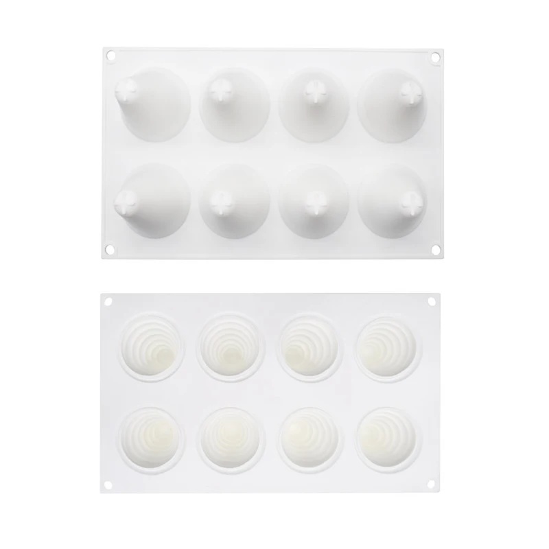 Christmas Tree Silicone Mold Cake Decorate Mould Tools 8 Cavity 3D Shaped Mousse Molds Non-stick DIY Baking Cake Moulds Tools4