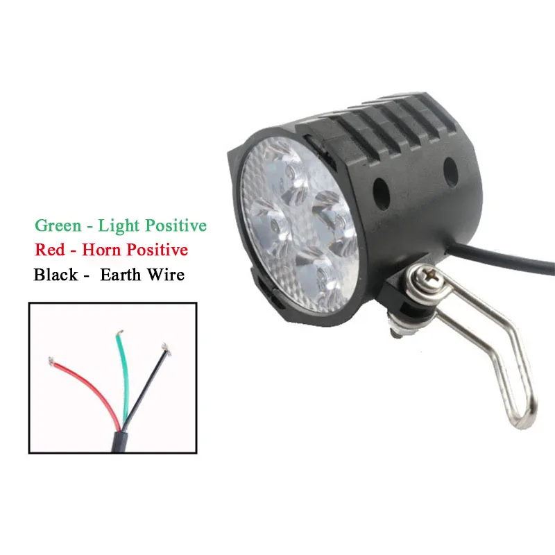 

electric bicycle light/ebike light 12V 24V 36V 48V 60V 72V 80V with Horn Switch Waterproof Flashlight