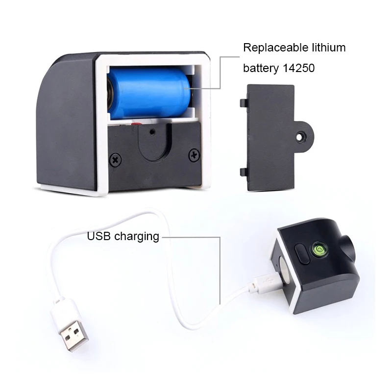 2 Lines MINI Laser Level Meter Red Green Laser Vertical Horizontal Line Measurement Spirit Level Indoor Rechargeable Leveling