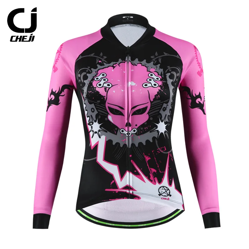 CHEJI Winter Breathable Bicycle Jersey Set Thermal Fleece Long Sleeve Riding Cycling Clothing Windproof Road Bike MTB Clothes