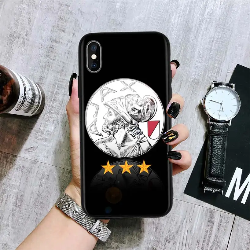 Черный чехол Ajax equipe для iPhone 11 Pro XS MAX XR 7 8 6 6S Plus X 10 Ten 5 5S SE, задняя крышка для телефона - Цвет: BA341-7