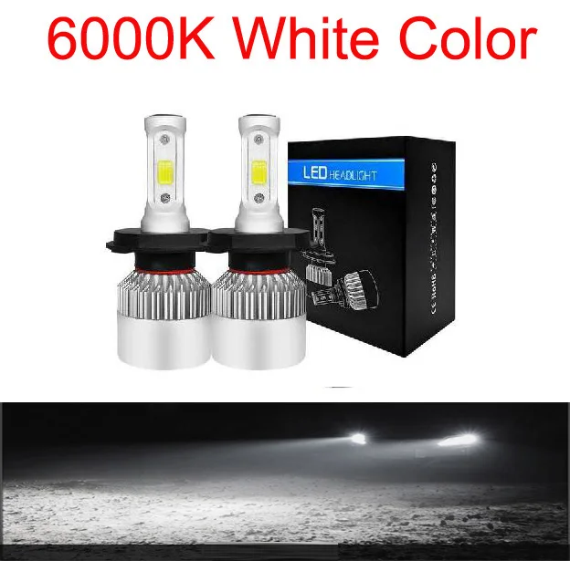 2X3000 K H4 светодиодный H7 H11 H8 HB4 H1 H3 HB3 Авто S2 для автомобильных фар 72 Вт 8000LM стайлинга автомобилей 6500K 4300K 8000K светодиодный помощи при парковке - Испускаемый цвет: 6000k