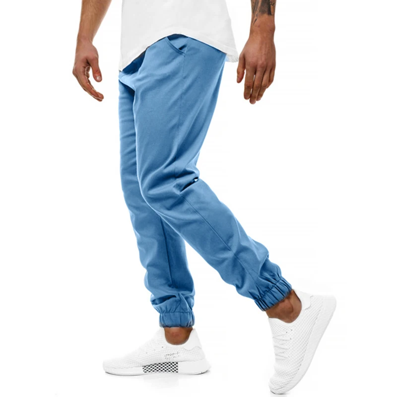 Ouma Ebay2019 осенние новые стильные мужские однотонные трендовые универсальные повседневные спортивные брюки K52