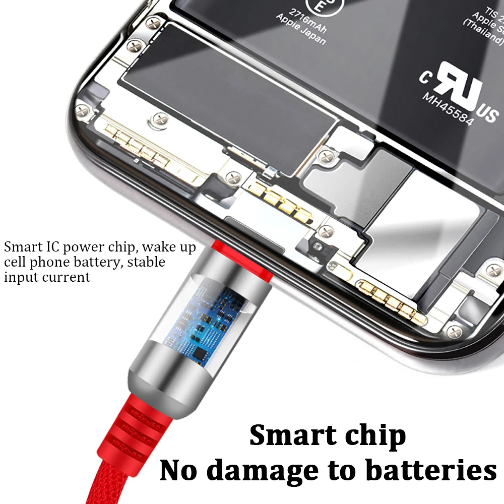 3 в 1 USB кабель 2A для мобильного телефона Micro usb зарядный шнур type C USB зарядный кабель для iPhone Micro USB зарядный шнур 1,2 м