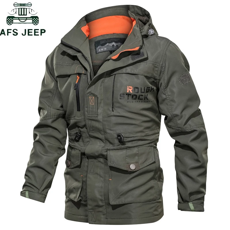 

2019 Bomber Jacket Men Autumn Winter Multi-pocket Waterproof Military Tactical Jacket Coats Windbreaker Men Jaqueta masculina