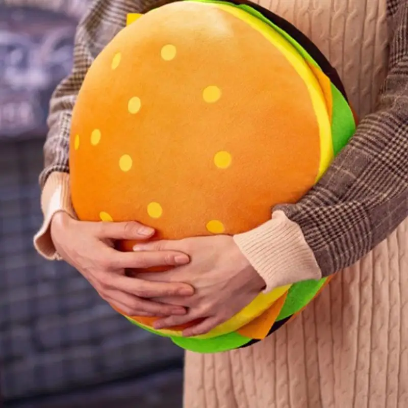 40 см плюшевая подушка Humburger плюшевая игрушка pp чучело из хлопка подушка для дома девочки подарок на день рождения желтый