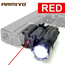 Armiyo 635-655nm пистолет вниз повесить красный точечный лазерный прицел Быстрый отсоединить 300 люмен пистолет-горелка свет пистолет светодиодный фонарик 3 режима низкий свет подсветка стробоскоп Fit 20 мм рельс