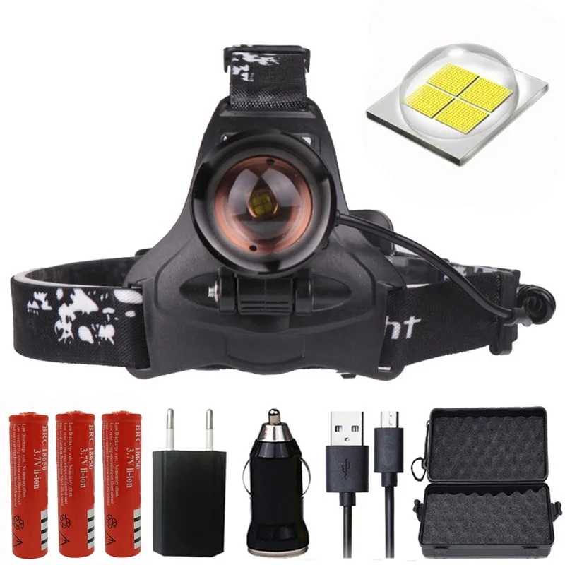 Package E Z90S2806 светодиодный налобный фонарь Мощный CREE XLamp XHP70 зум-объектив фара 18650 перезаряжаемая батарея головной фонарик лампа факел - Испускаемый цвет: Package E