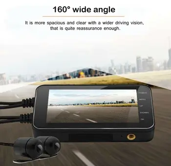 

Motorcycle Main DVR IP5X 4\\\\\\\\\\\\\\\" FHD Dual 1080P+720P IP67 140° Motorcycle Dash Camera Video Recorder Camcorder