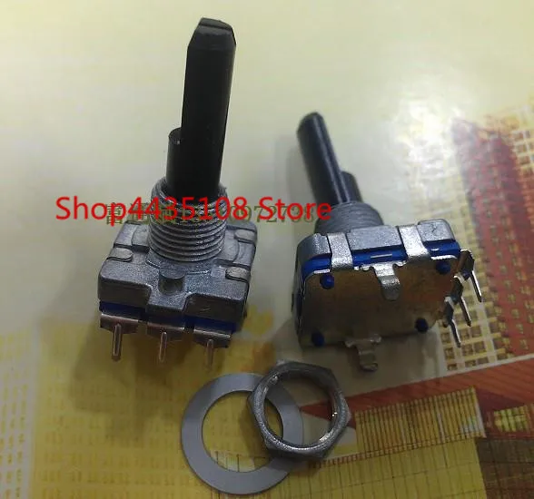 1PCS 360 Encoder Switch EC16-24 Bit 25mm Half-Axial Stepping Rotary Volume Pulse | Электронные компоненты и