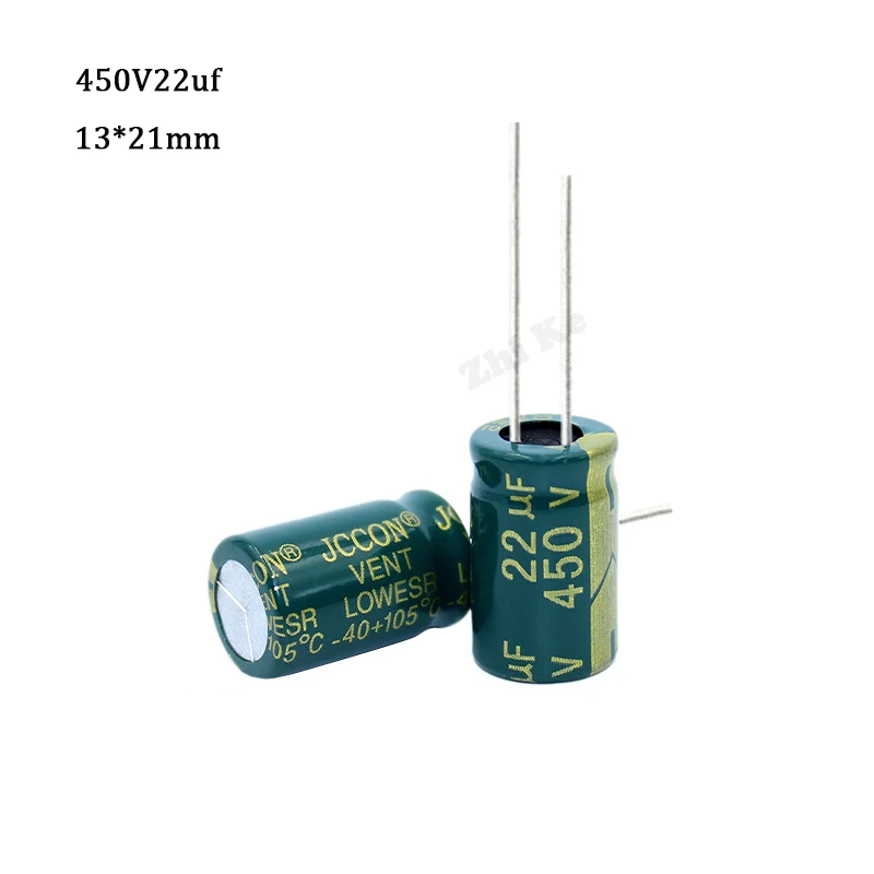 10 pcs/lot Aluminum electrolytic capacitor 22 uF 450 V 13 * 21 mm frekuensi tinggi Radial Electrolytic kapasitor