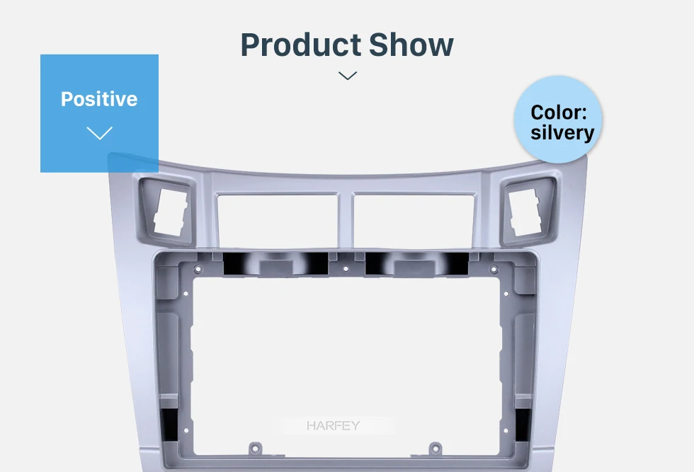 Harfey Серебристая Рамка 9 дюймов Автомобильная Радио пластина для 2005-2011 Toyota Yaris/Vitz/Platz аудио тире отделка панель комплект установка