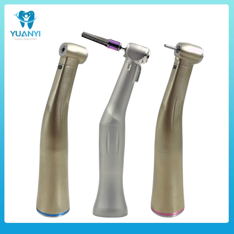 

Dental Air Turbine 1：1/1：5/20：1 fiber handpie LED high brightness fiber optic light contra angle low speed handpiece air turbine