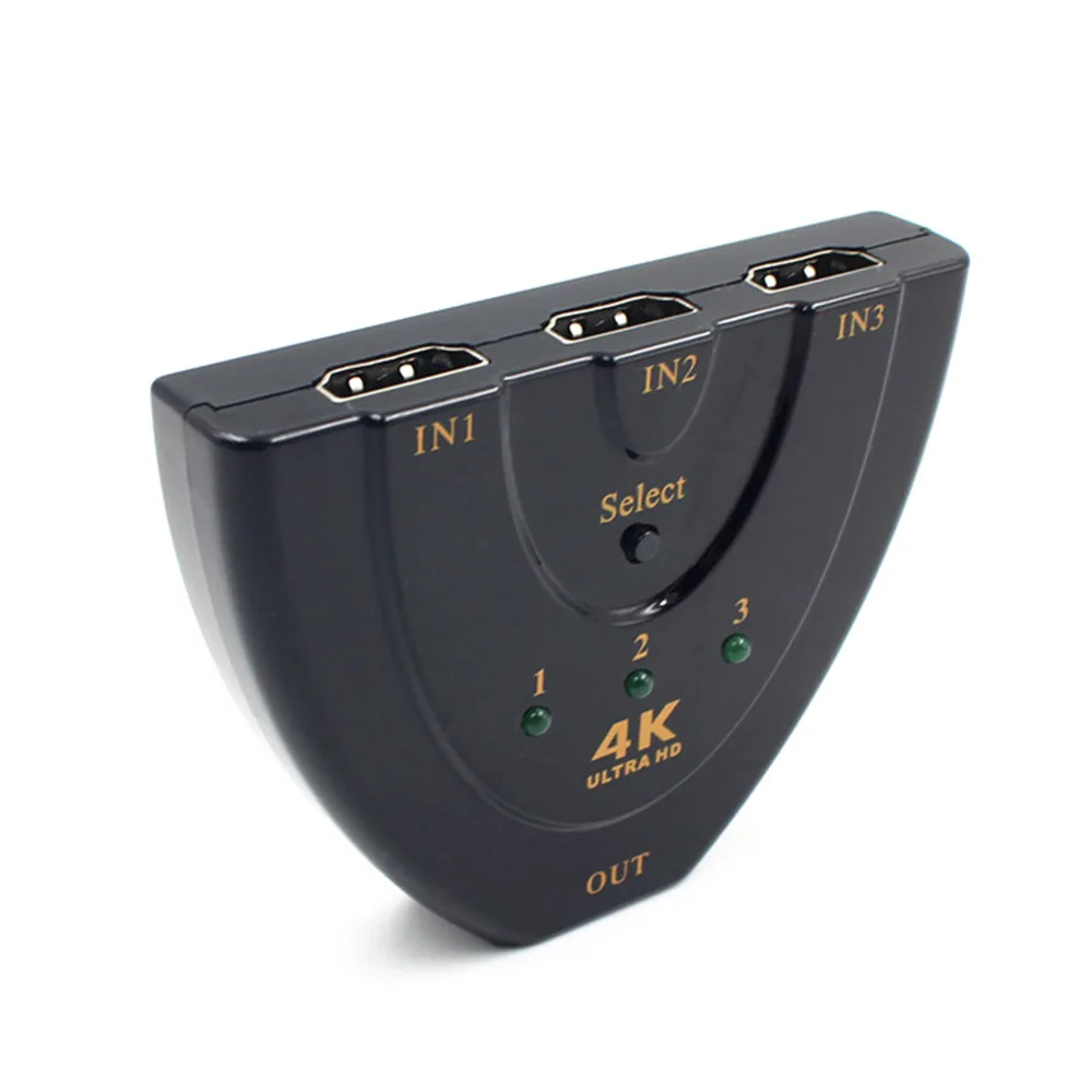Переключатель HDMI 4K* 2K 3D мини-разветвитель HDMI 3 в 1 порт концентратор для DVD HDTV Xbox PS3 PS4 1080P Горячая