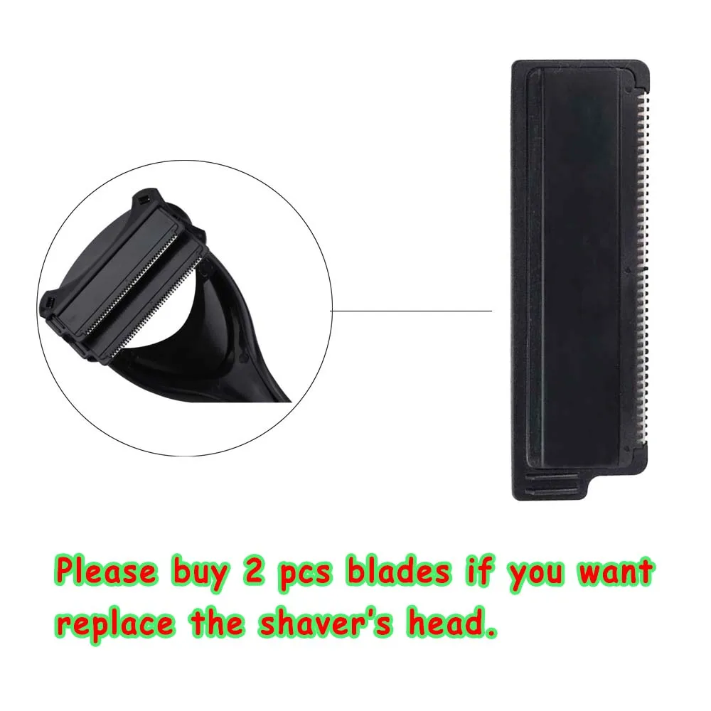 1 pc replace blade Мужская бритва для спины 2,0, бритва для волос на спине с двумя лезвиями, складной триммер, бритва для ног, бритва с длинной ручкой для удаления волос - Цвет: 1 pc replace blade