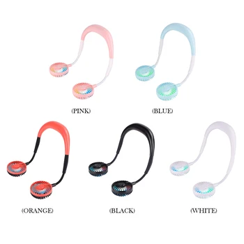 

Hanging Neck Fan Mini USB Charging Small Fan with Light 3 Speed Portable Hanging Neck Fans