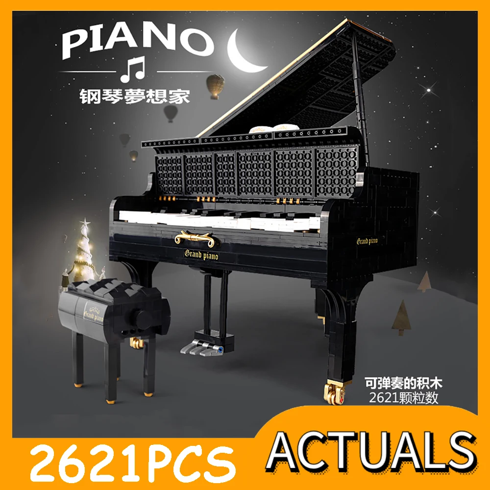 

MOC Creative Ideas Series The 21323 Playble Grand Piano Set Assembly Model Building Blocks Bricks DIY Toys Kids Christmas Gifts