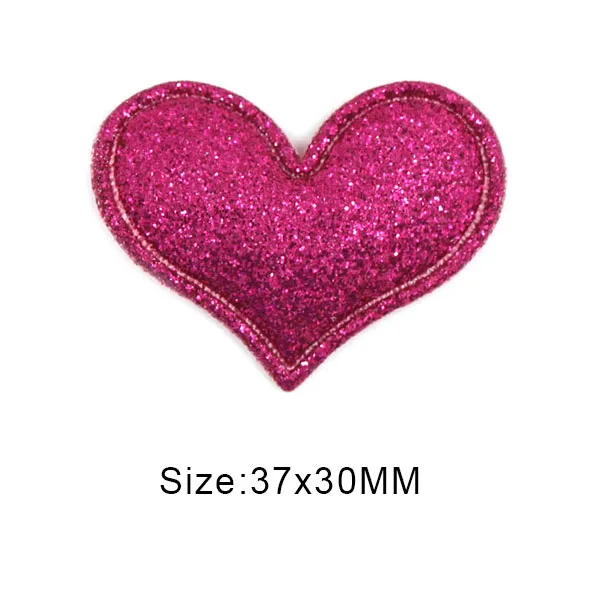 Rose Heart 50 шт разноцветные блестящие кожаные накладки Корона/сердце/звезда милые блестящие аппликации нашивки для одежды DIY заколки для волос для девочек - Цвет: Rose Heart