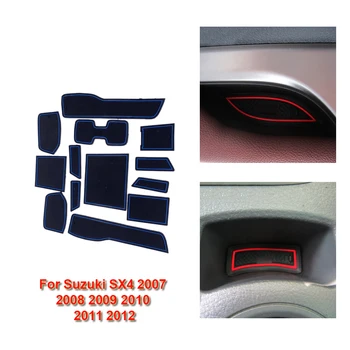 

Car Interior Anti-slip Door Gate Slot Pad Cup Groove Mat For Suzuki SX4 2007 2008 2009 2010 2011 2012