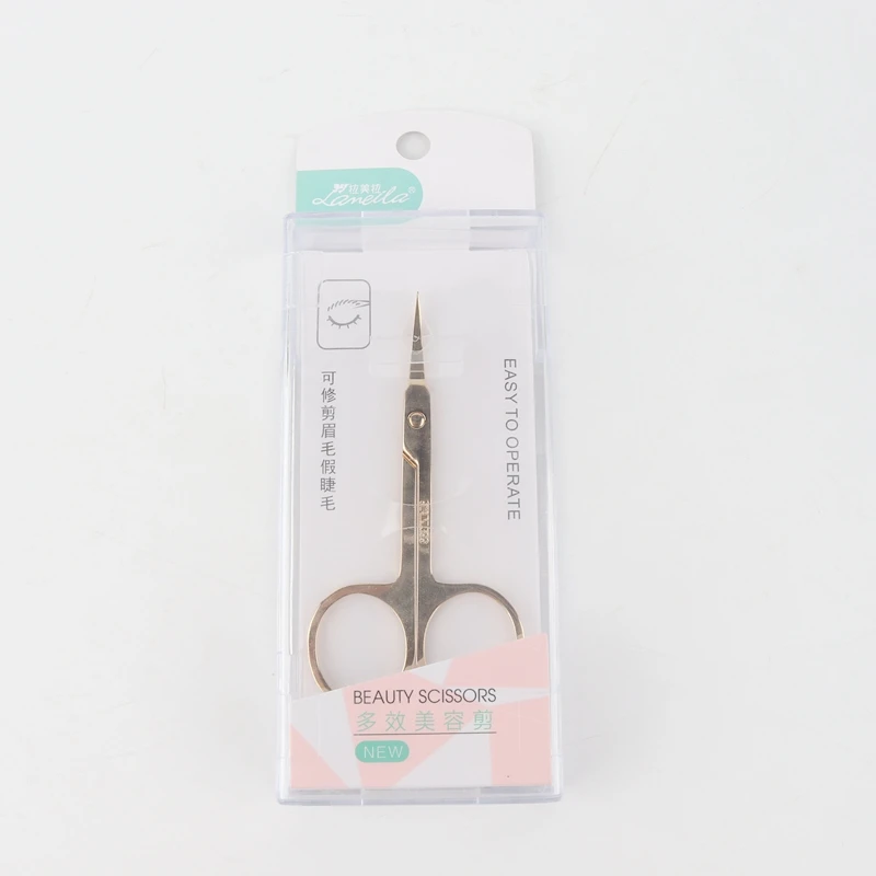 1pc Curved Head Eyebrow Scissors Makeup Trimmer Facial Hair Remover Manicure Scissors Nail Cuticle Tool Makeup Tool 3