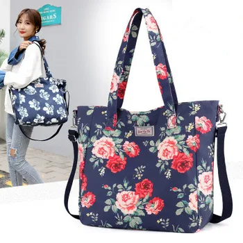 

2019 New Korean Waterproof Printed Nylon Shoulder Bag Travel Lightweight Portable Diagonal Women's purse Bag louie vuiton