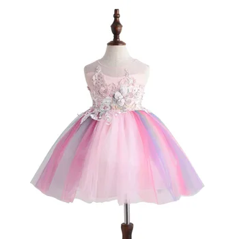 

New Brand Floral Embroidery Girl Dress For Infant Kids Baby Girl Party Wear Dresses Girl Tutu Birthday Outfits Children Clothing