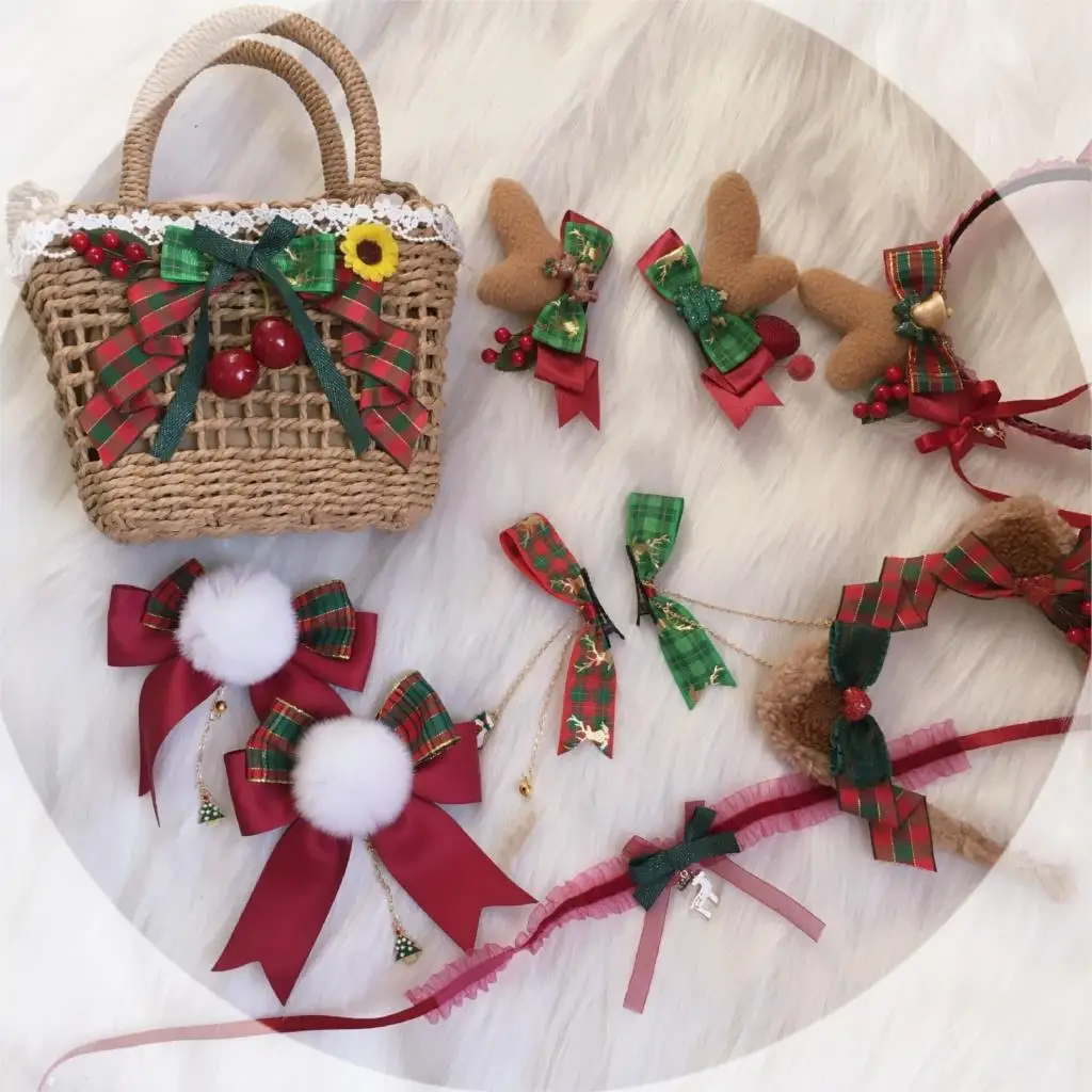 

Оригинальная шпилька для волос в стиле "Лолита" Харадзюку, обруч для волос, аксессуар для волос в стиле "Лолита" на новый год