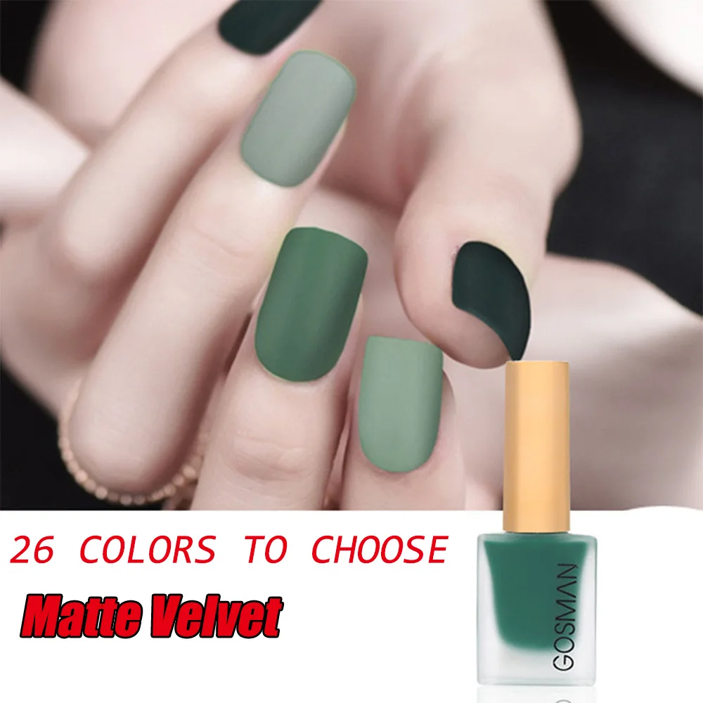 

26 Colors Matte Effect Nail Polish Pure Black Nail Polish Pink Color Nail Art Oily Varnish Manicure Nail Art Lacquer Varnish
