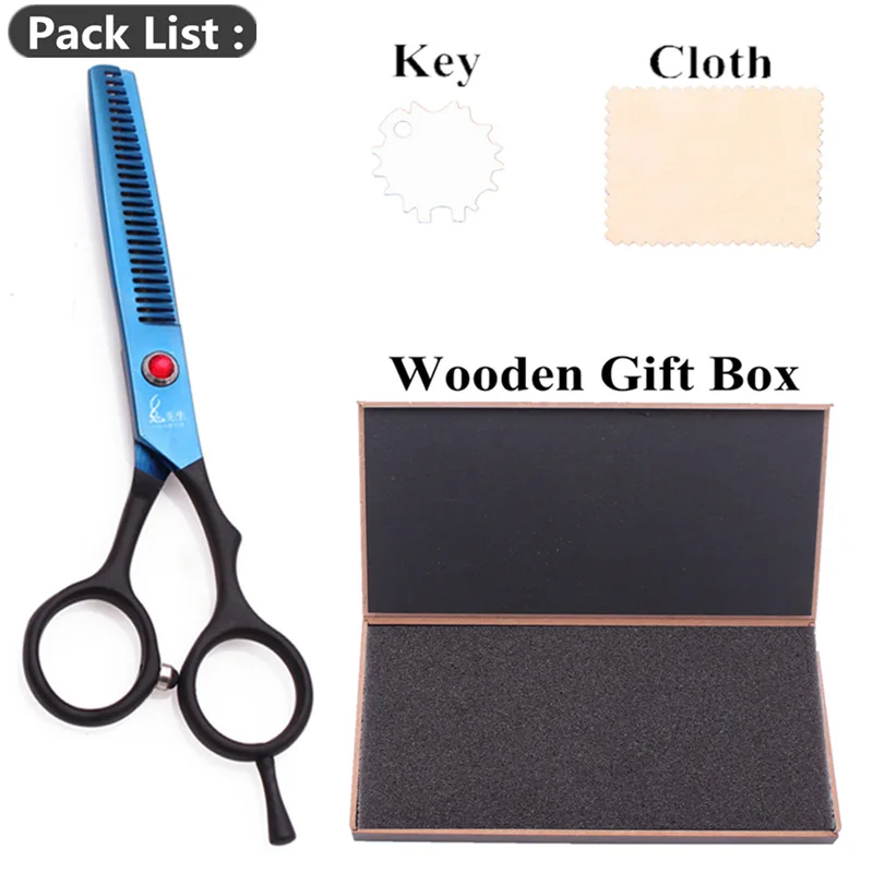 M1029 Lan T 5.5H Hair Cutting Scissors 5.5 Mr Rabbit JP Steel Thinning Shears Professional Hairdressing Scissors Finger Rest Haircut Shears M1029 - Цвет: M1029 Lan T 5.5H