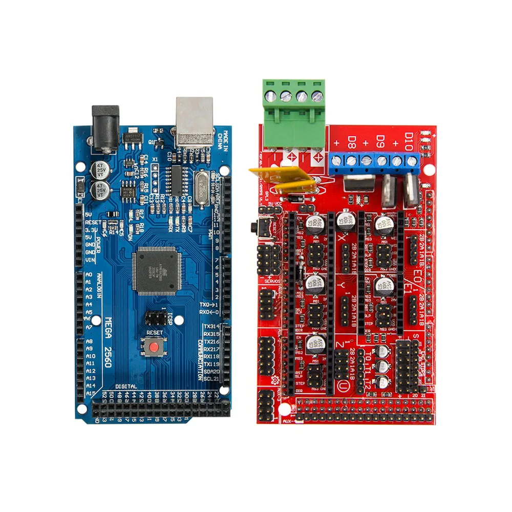 Контроллер Mega 2560 R3 Mega2560 REV3 + 1 шт. RAMPS 4 для 3D принтера комплект arduino Reprap MendelPrusa|Детали