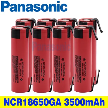 

Panasonic 3.7V 18650 rechargeable battery Li-Ion 3500mAh ncr1865GA 30A discharge flashlight lithium battery+DIY nickel piece