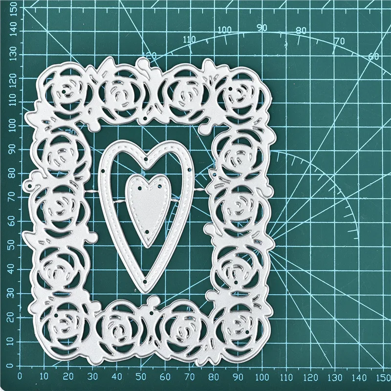Dies DiyArts Flower Frame Dies Heart Metal Cutting Dies New for Dies Scrapbooking Embossing Stencil Die Cut Christmas Dies - Цвет: Dies