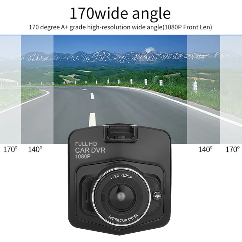 VODOOL 2.4" TFT Screen Full HD 1080P Mini Car DVR Camera Dual Lens 170 Wide Angle Video Recorder Night Vision G-Sensor Dashcam