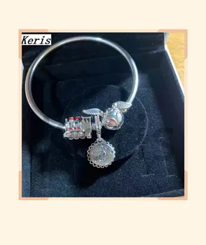 

High Quality 1:1 100% Silver Train Pattern String Bracelet For Free Delivery