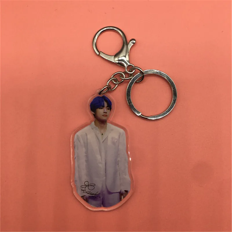 KPOP Bangtan мальчики карта душа Persona Подпись акриловый брелок JUNG KOOK JIMIN поддельная любовь - Цвет: V